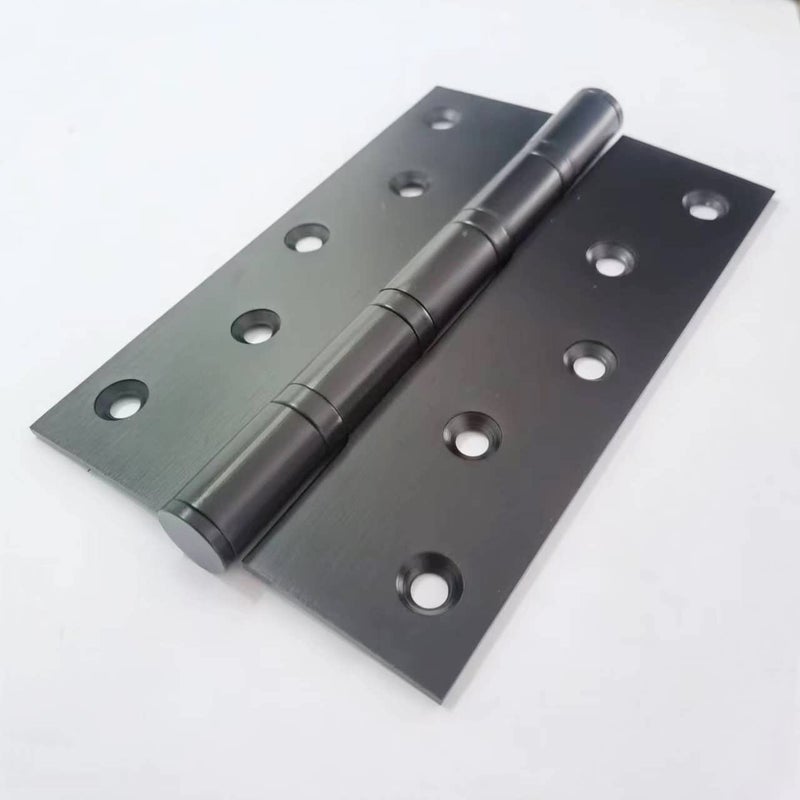 Hyever 2 Pcs 5" Stainless Steel Ball Bearing Door Hinges with Square Corner for Heavy Duty Wood Door,1/8 Inch Thickness Matte Black - Image 3